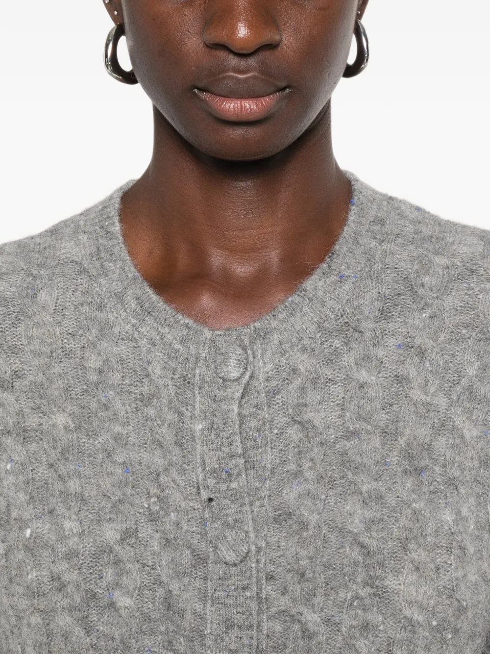 Marella Kabelgebreid vest Grijs