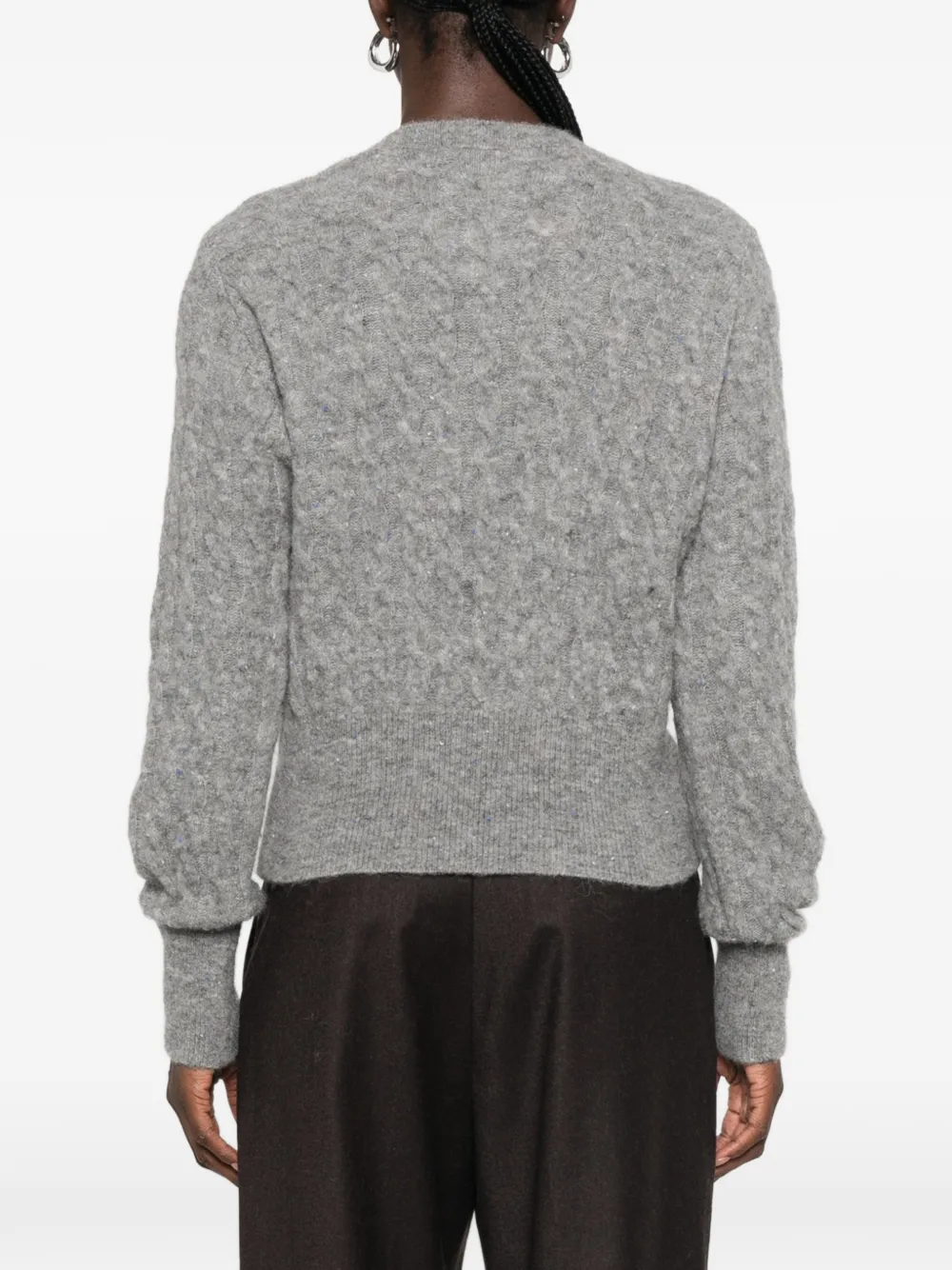 Marella Kabelgebreid vest Grijs