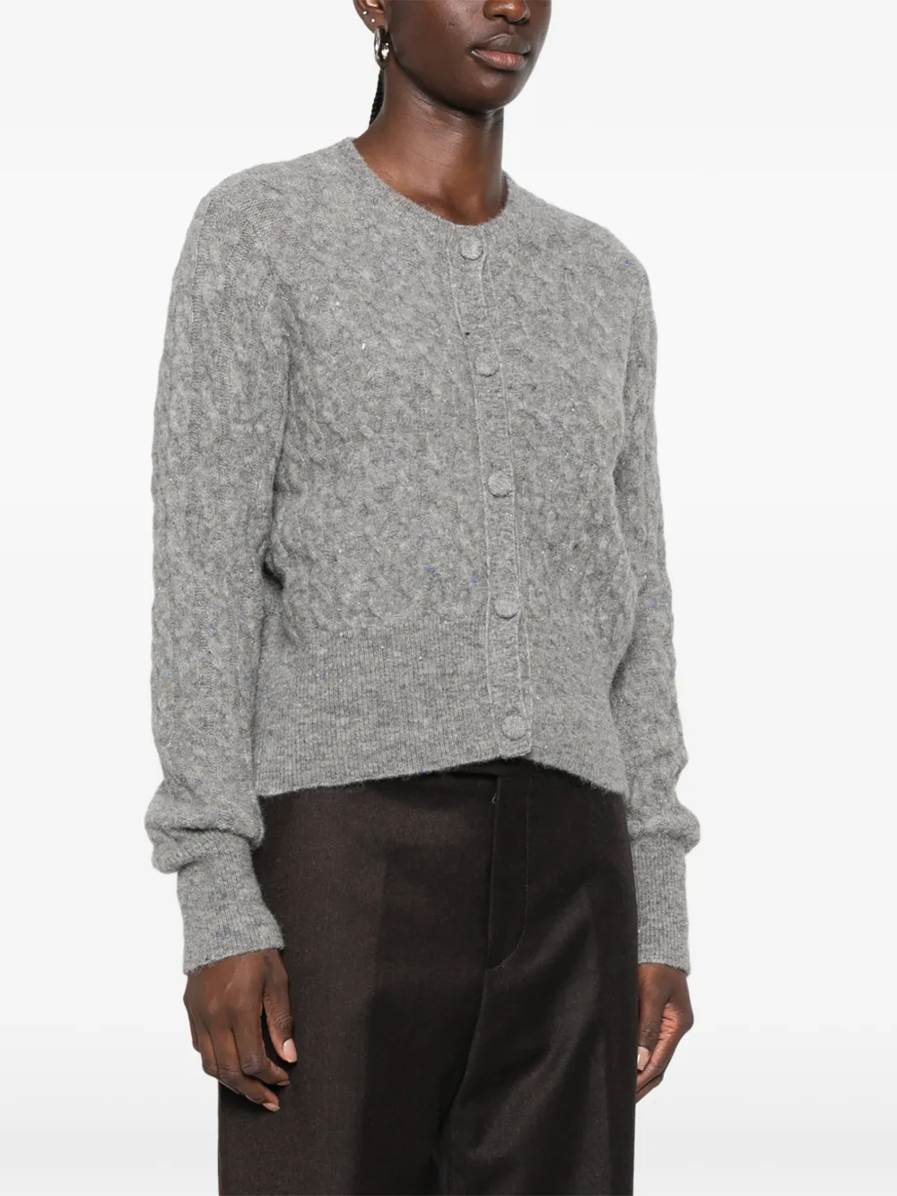 Marella Kabelgebreid vest Grijs