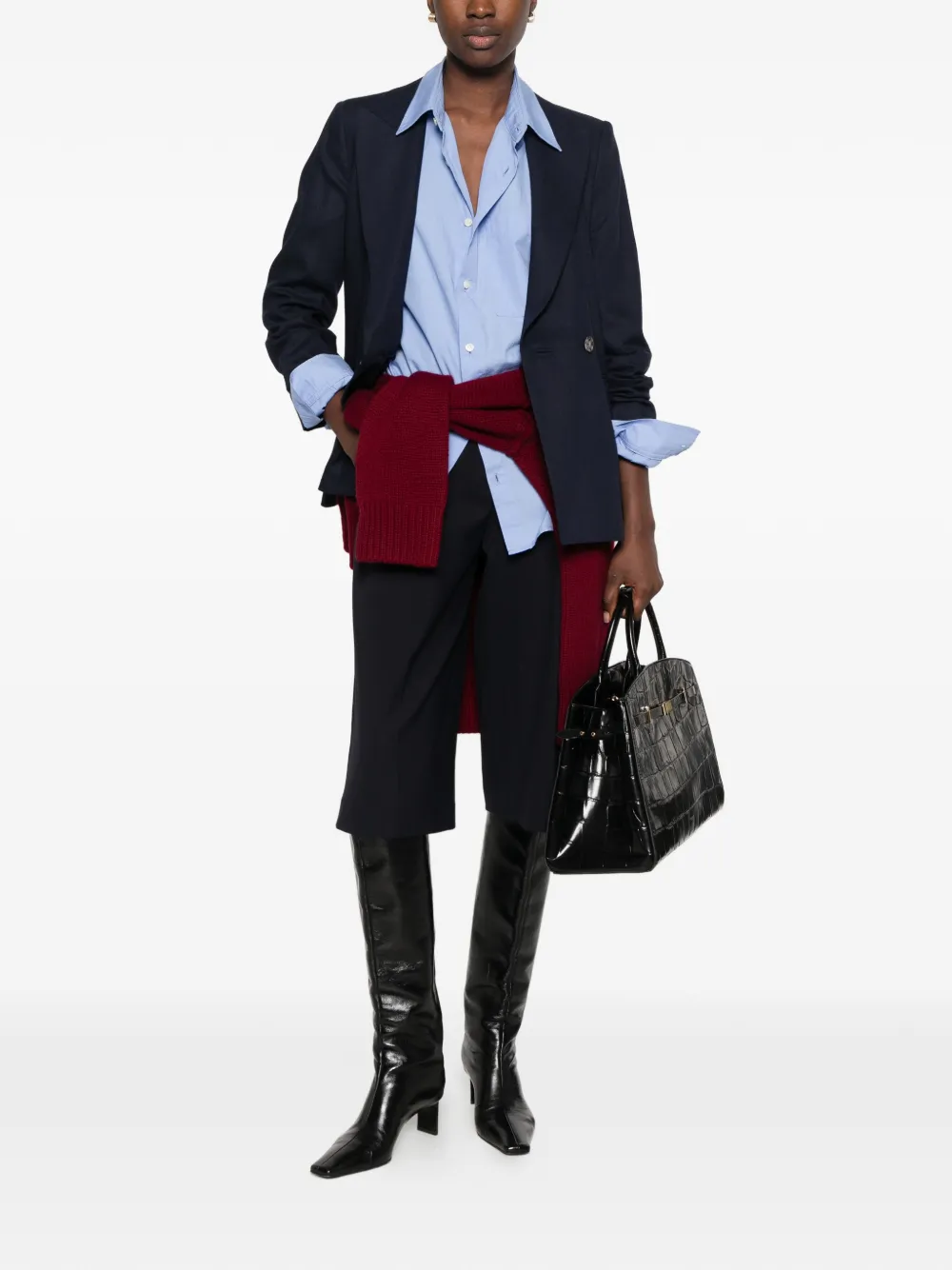 Marella MLLAceri double-breasted blazer Blauw