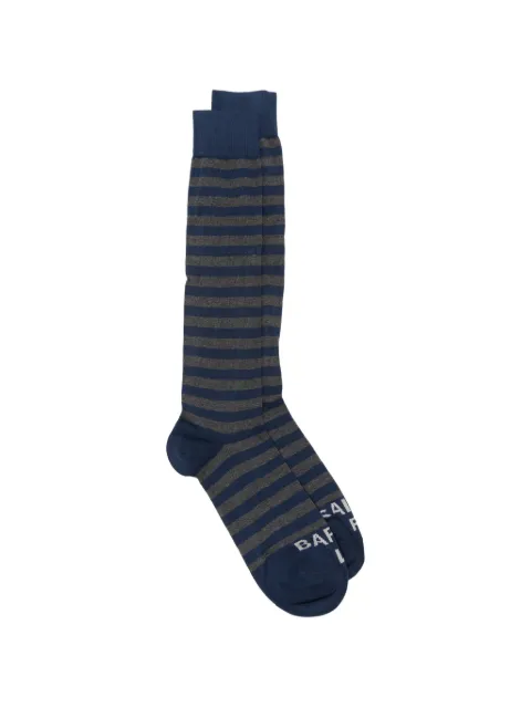 MC2 Saint Barth striped logo-print socks