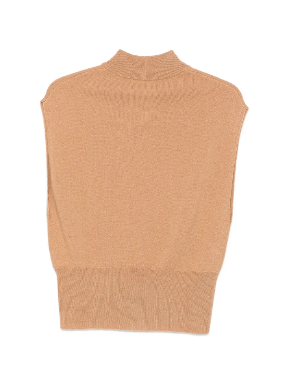 Semicouture Angelica ribbed-knit vest Beige