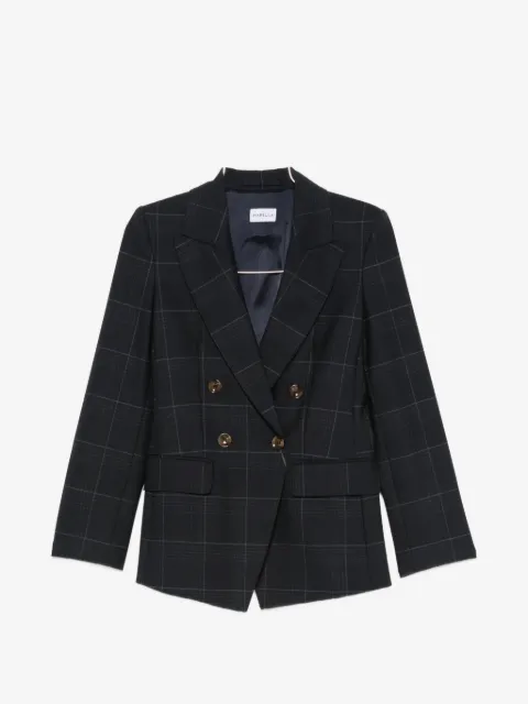 Marella Mllefedra double-breasted check-pattern blazer