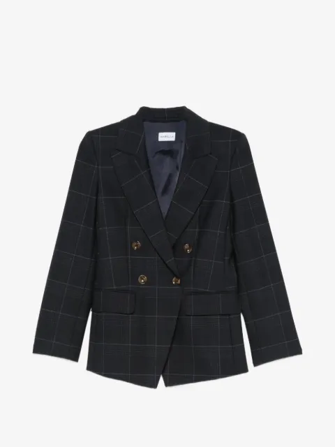 Marella Mllefedra double-breasted check-pattern blazer