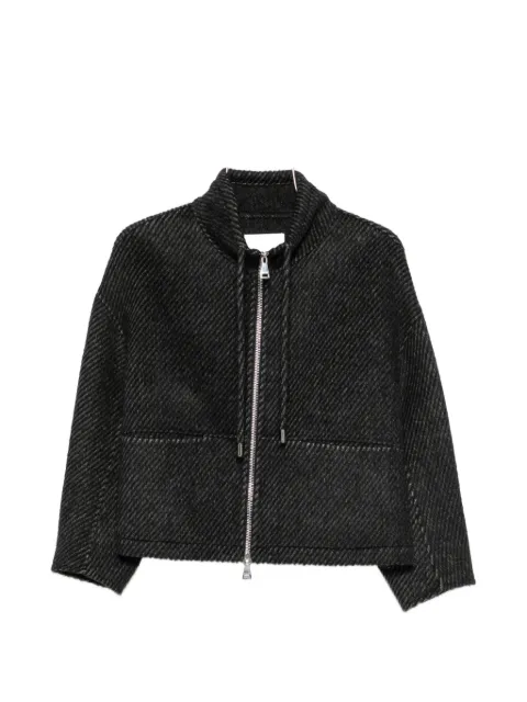 ERMANNO FIRENZE  drawstring-neck ribbed-knit jacket