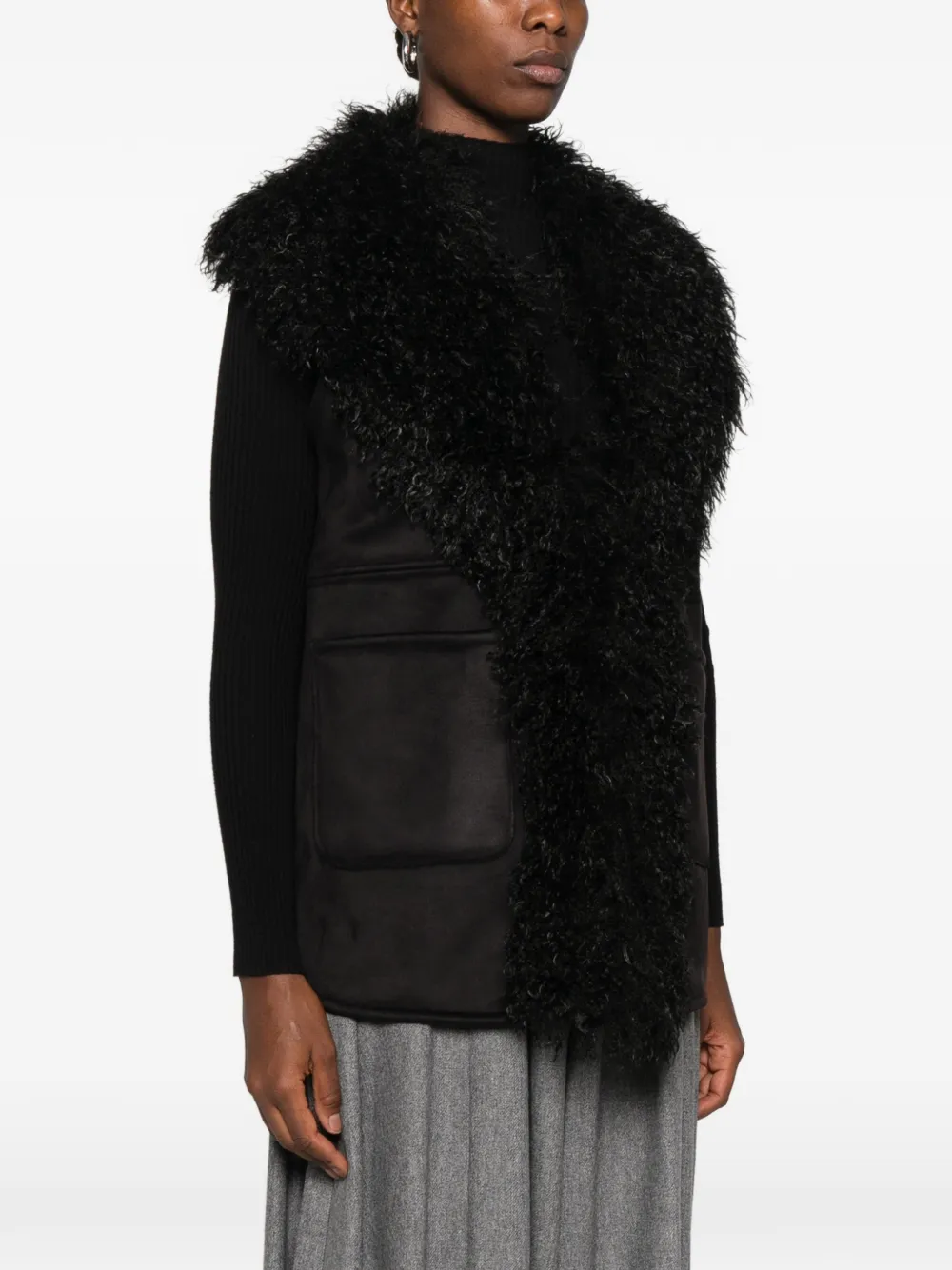 Betta Corradi faux-fur gilet Zwart