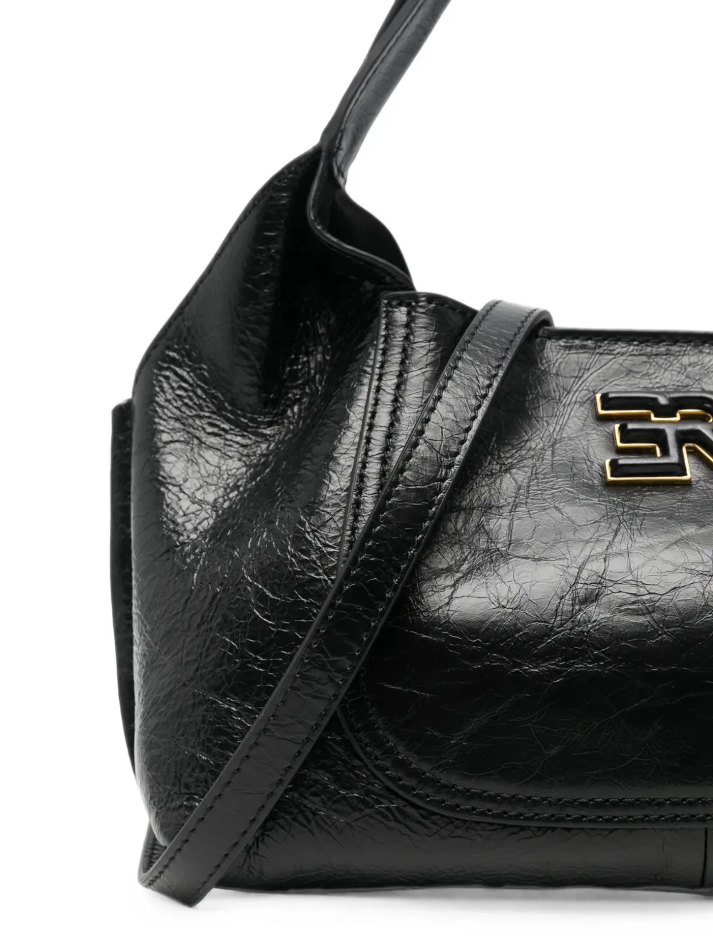 ERMANNO FIRENZE Shopper met logoplakkaat Zwart