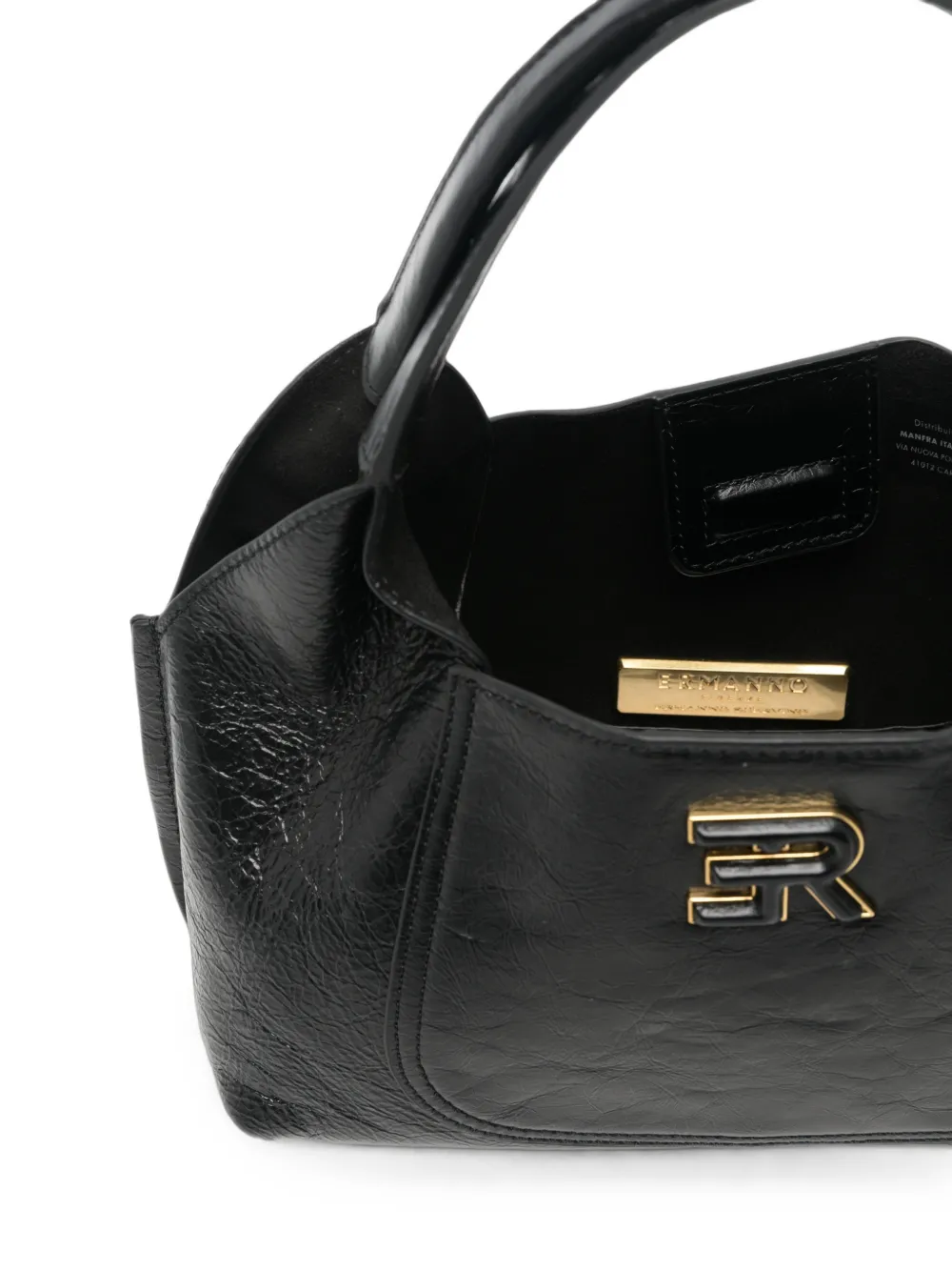 ERMANNO FIRENZE Shopper met logoplakkaat Zwart