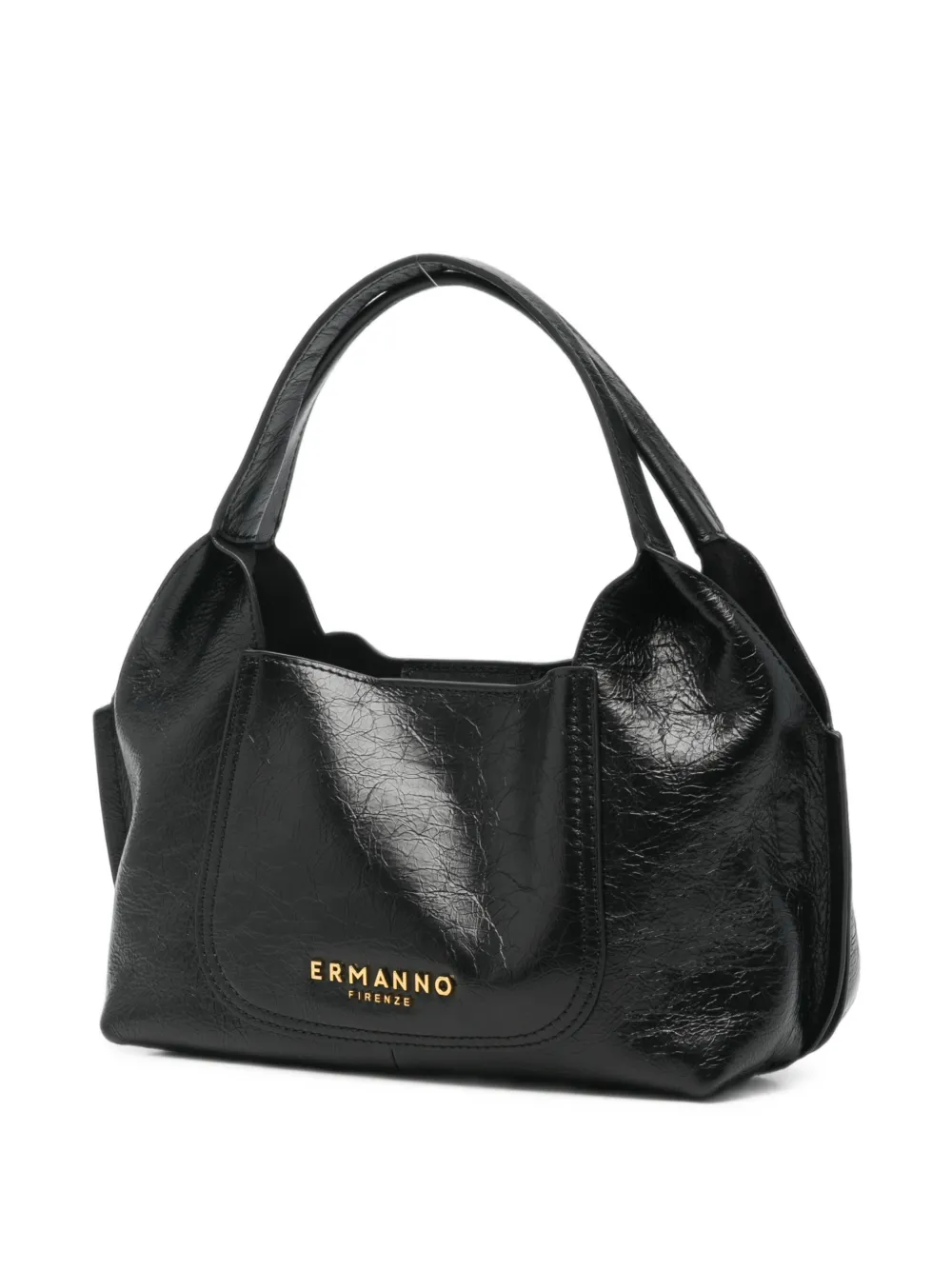 ERMANNO FIRENZE Shopper met logoplakkaat Zwart