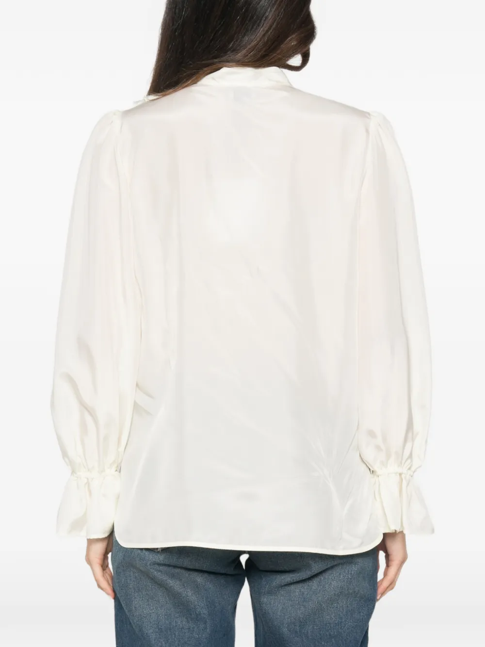 Marella Blouse met ruches en knopen Beige