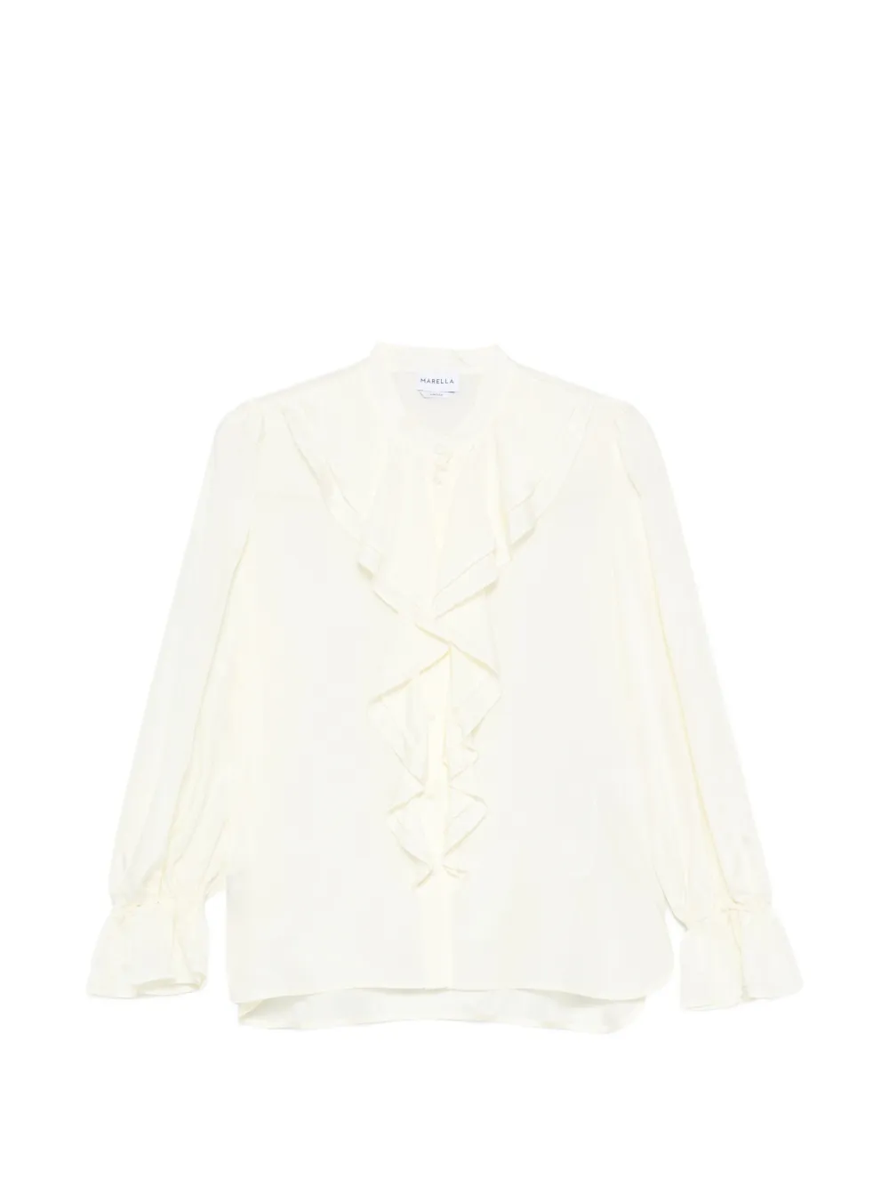 Marella buttoned ruffled shirt - Nude