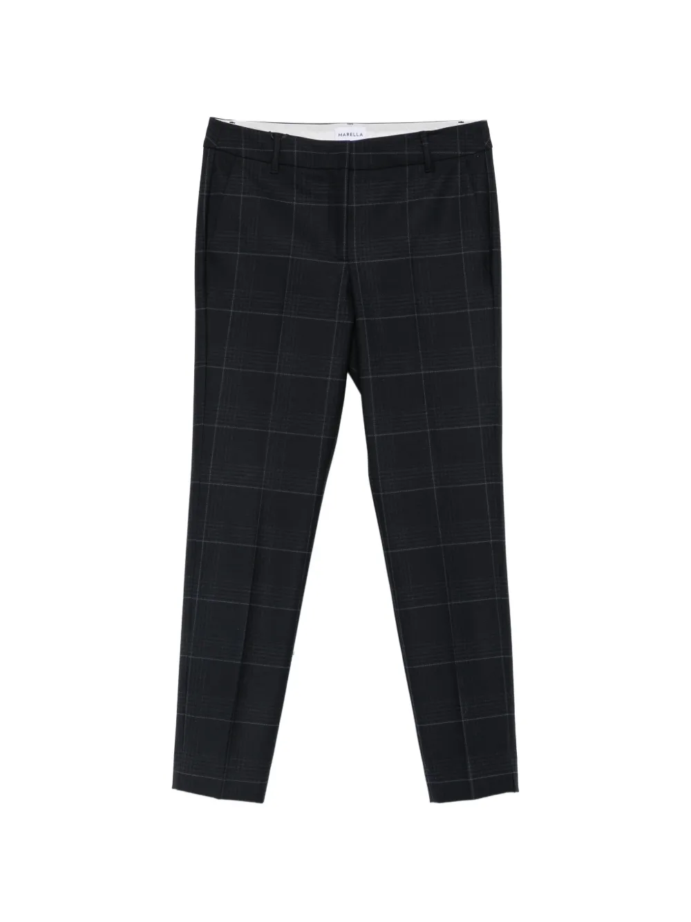 Marella check-pattern slim-fit trousers