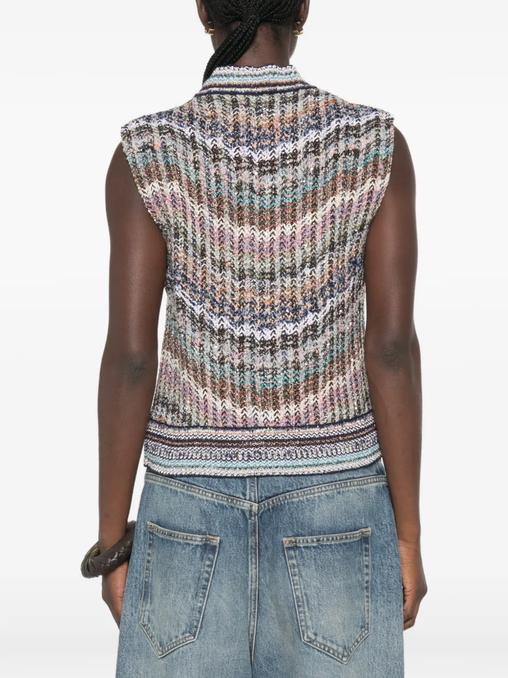 Missoni Gebreide bodywarmer met zigzag-patroon Blauw