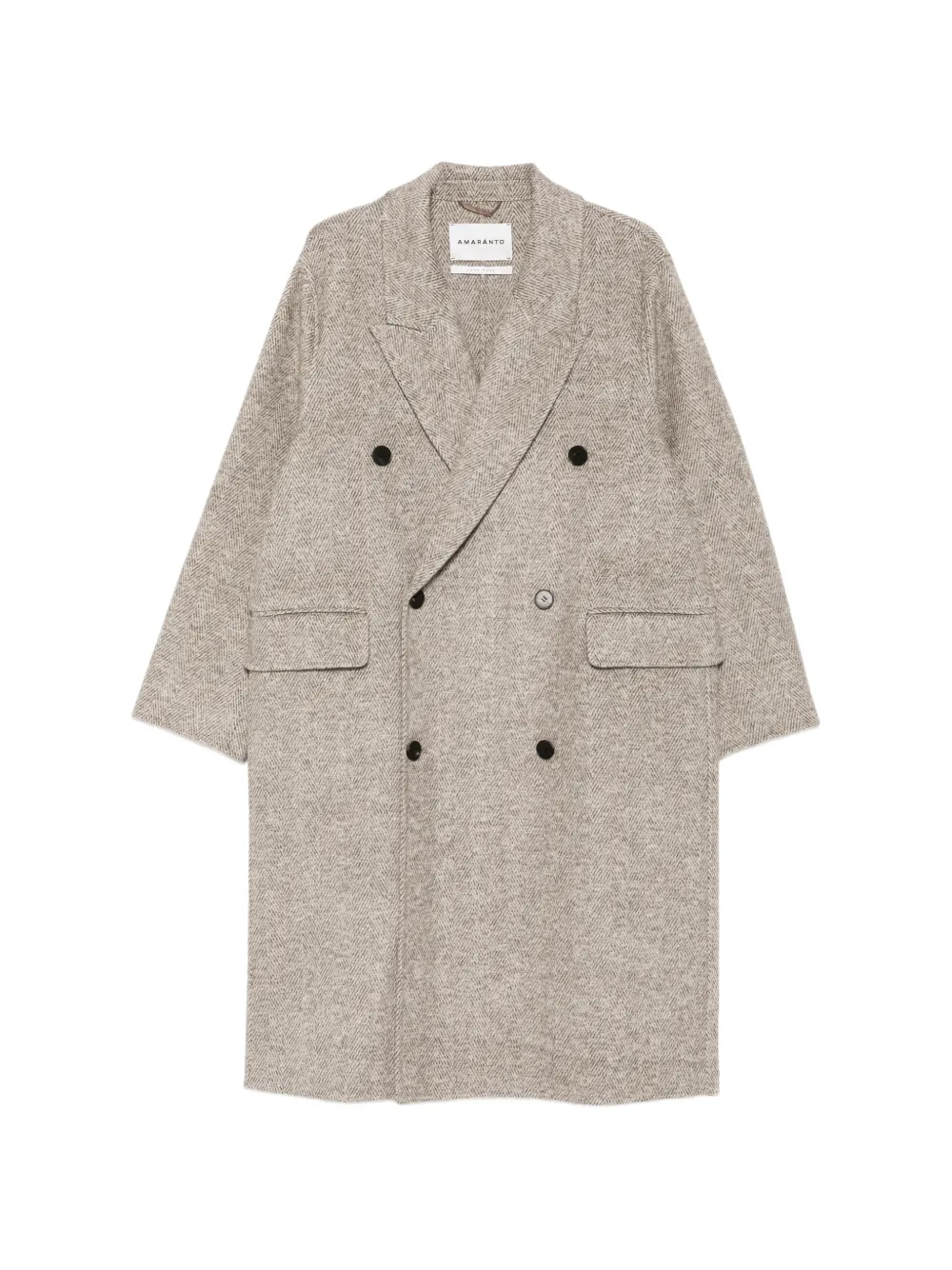 AMARANTO Cabanjacke mit Fischgrätenmuster - Nude