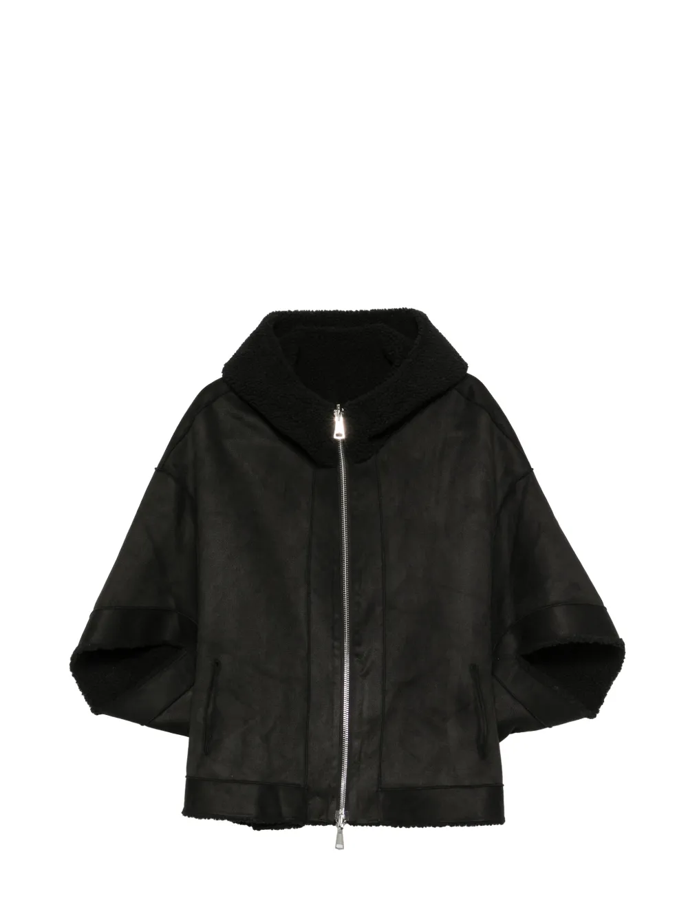 Betta Corradi reversible hooded cape - Grau