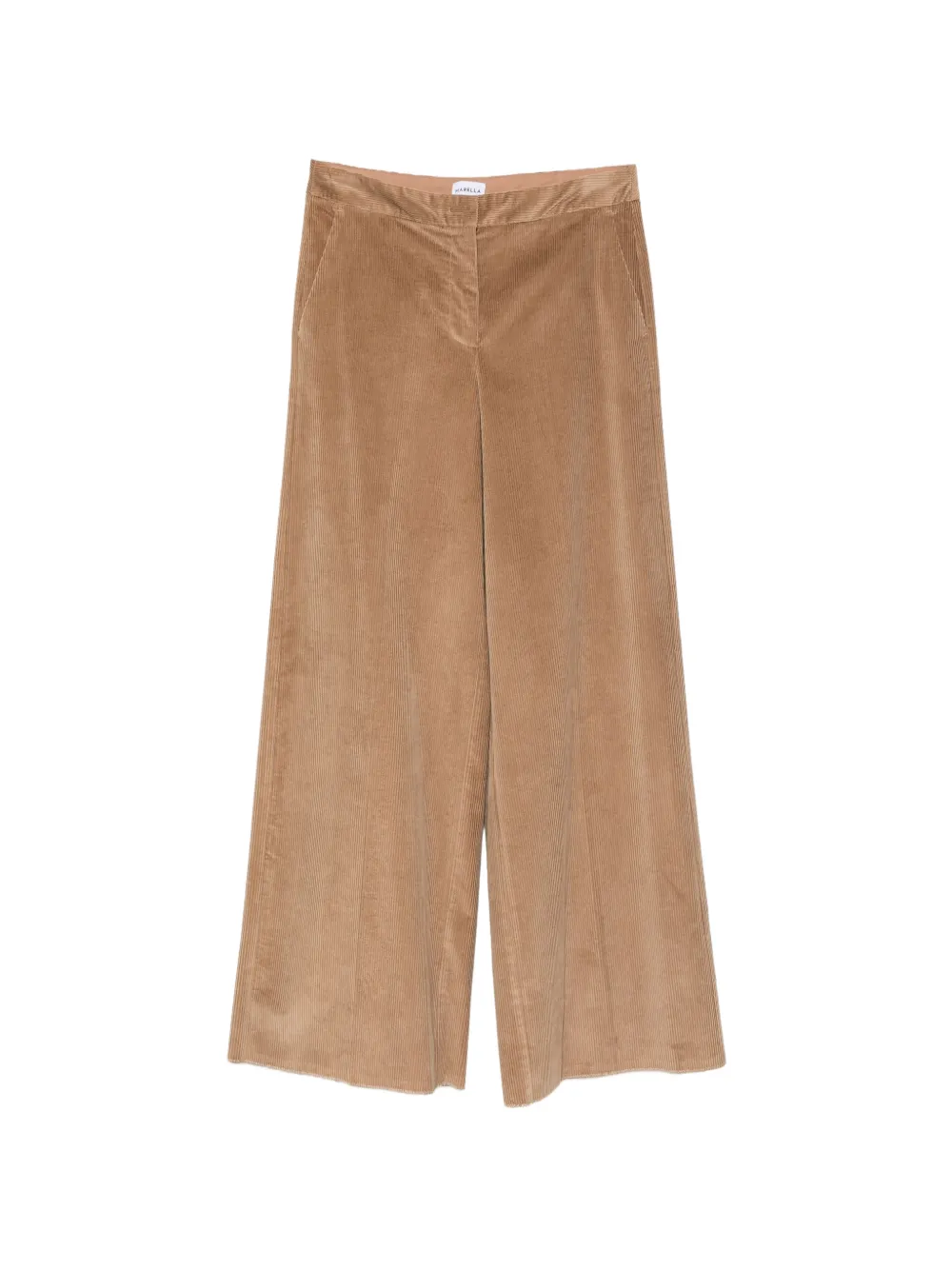 Marella Ribfluwelen palazzo broek Beige