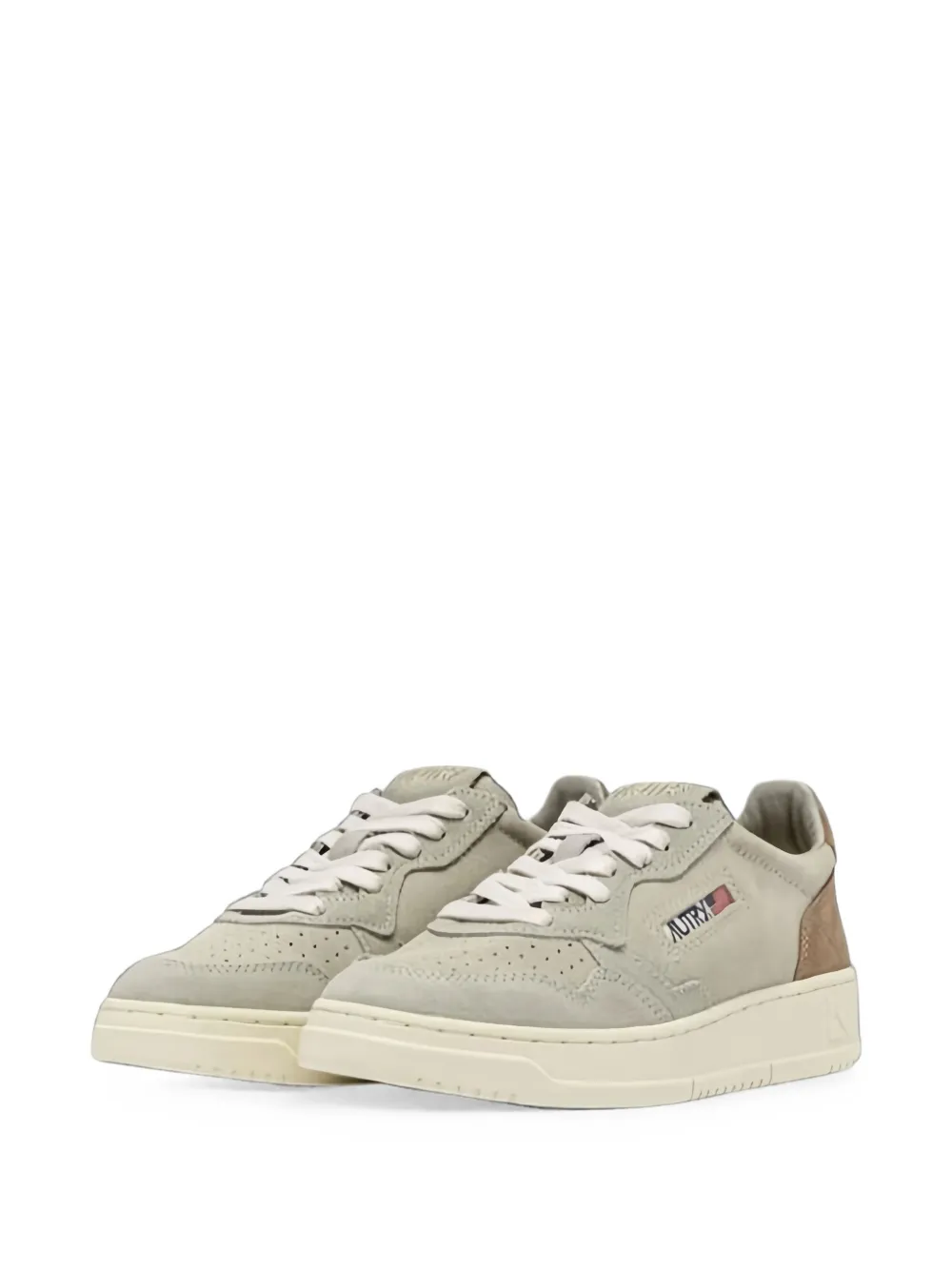 Autry Medalist perforated suede sneakers Beige