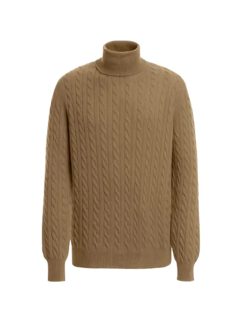 Malo cable-knit roll-neck sweater