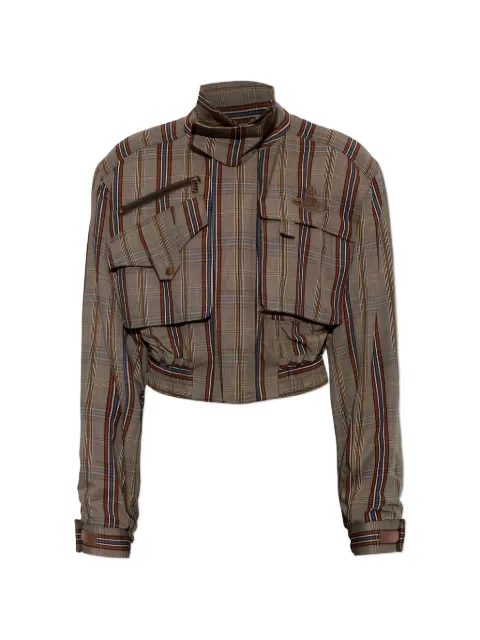 Vivienne Westwood plaid-check Orb-embroidered jacket