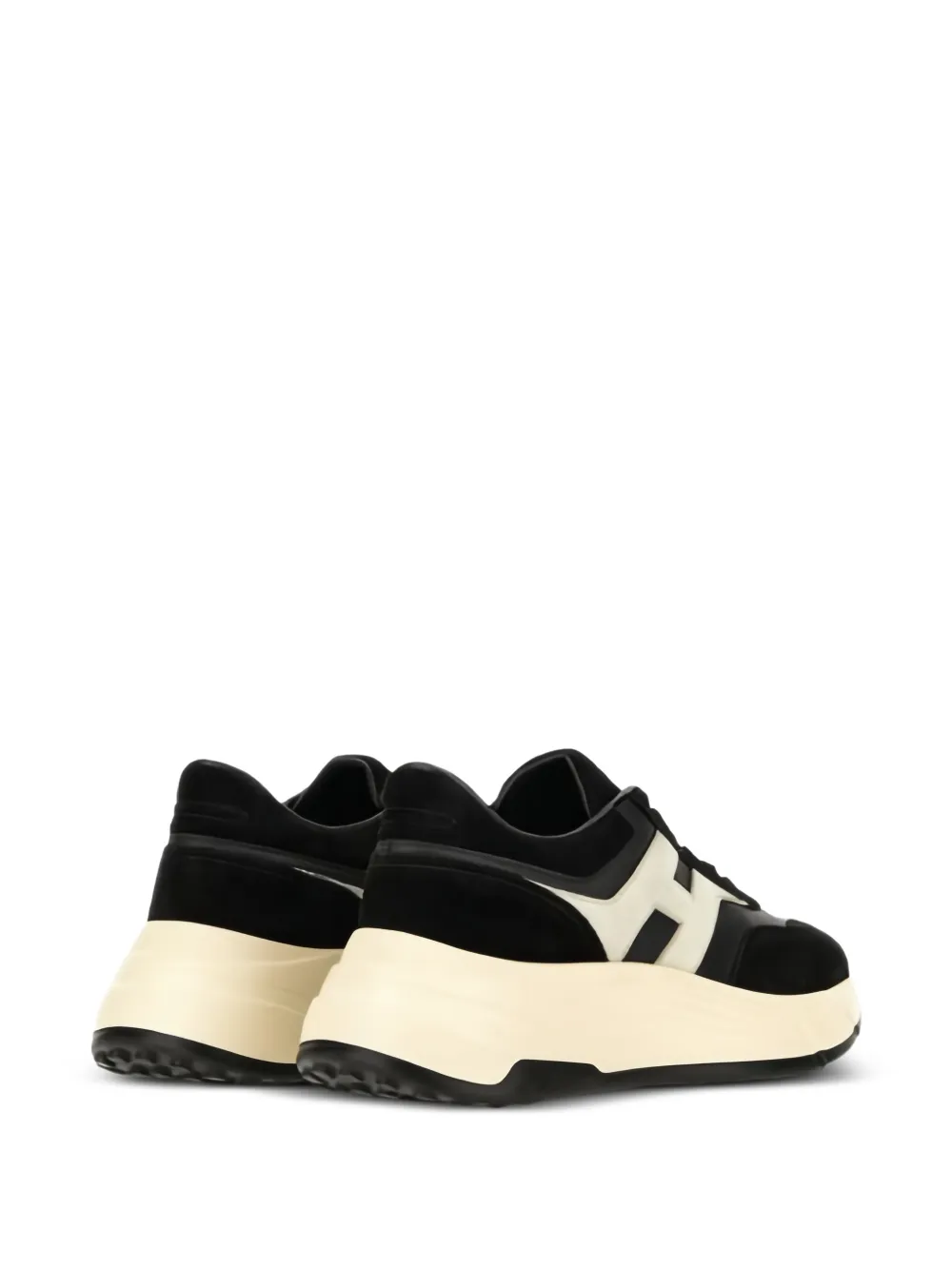 Hogan logo-patch panelled sneakers Zwart