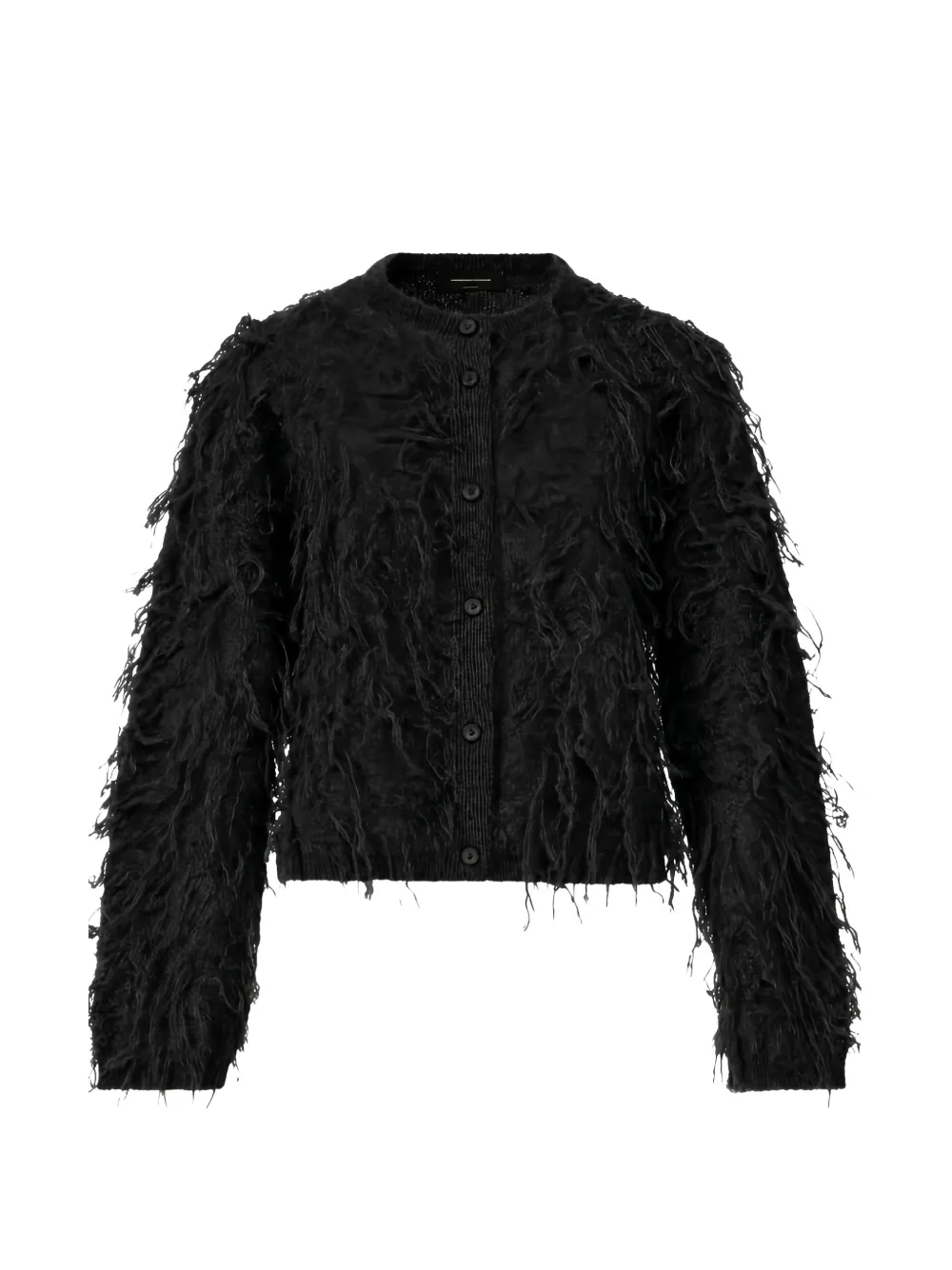 Fabiana Filippi fringed knit cardigan Zwart