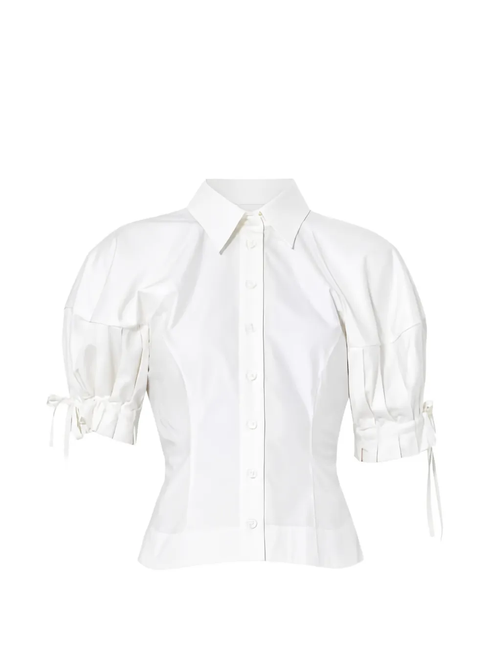 Vivienne Westwood puff-sleeve tie-fastening shirt - Bianco