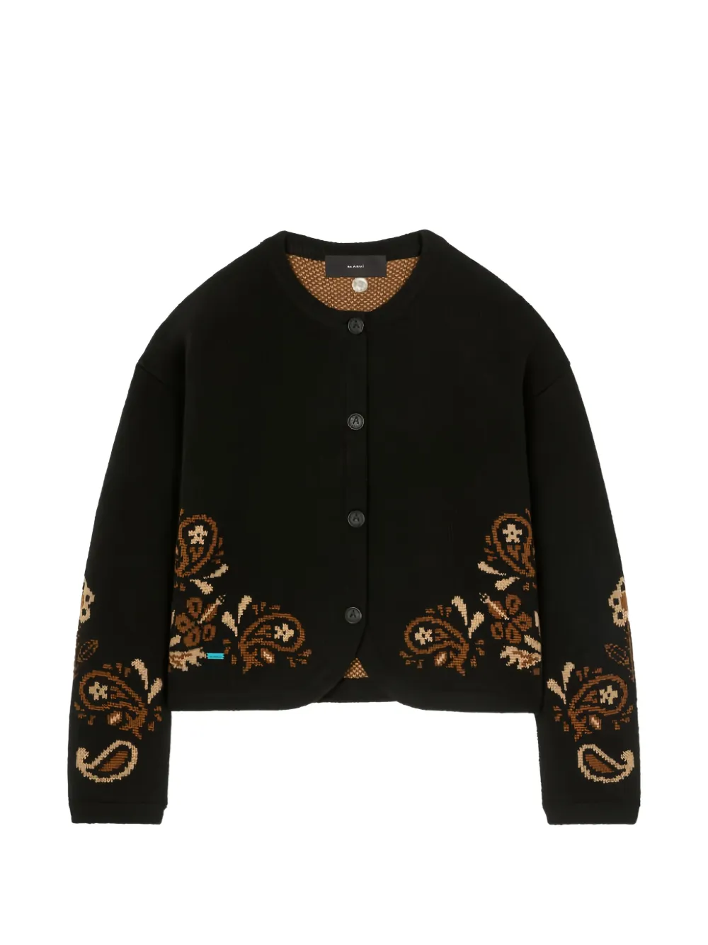 Alanui Island Roots paisley jacquard-knit cardigan