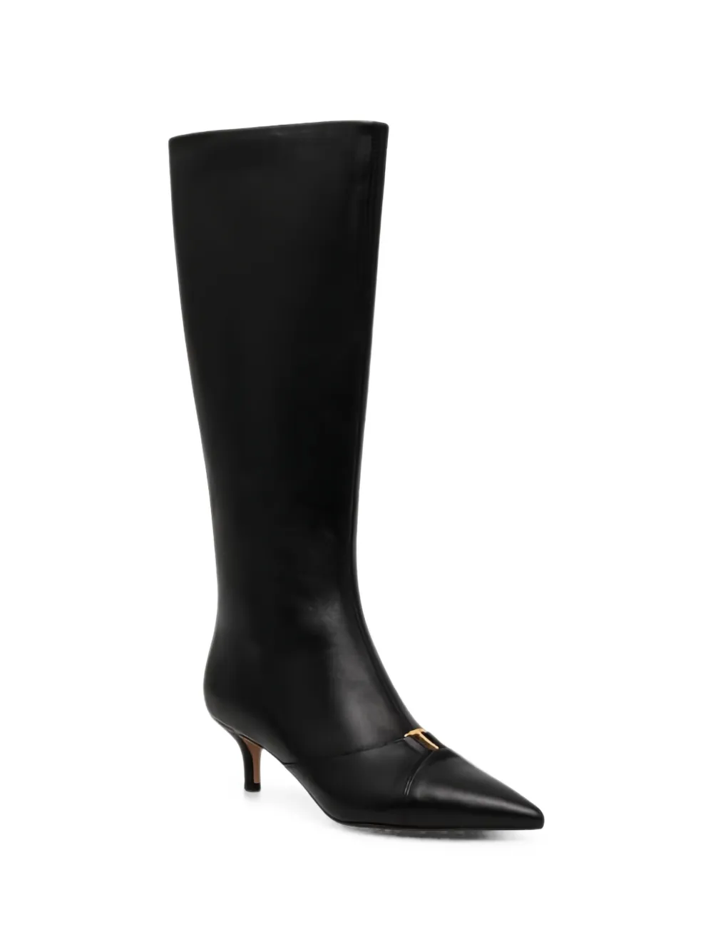 TWINSET pointed-toe kitten-heel boots Zwart