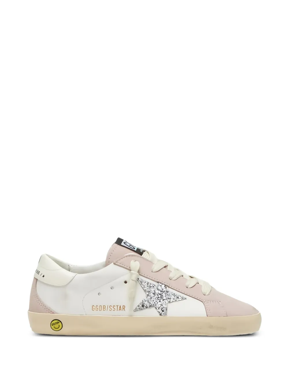 Golden Goose Kids Super-Star glitter-patch sneakers Wit