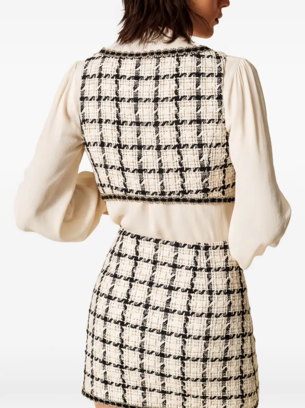 TWINSET Geruite mini-rok Grijs