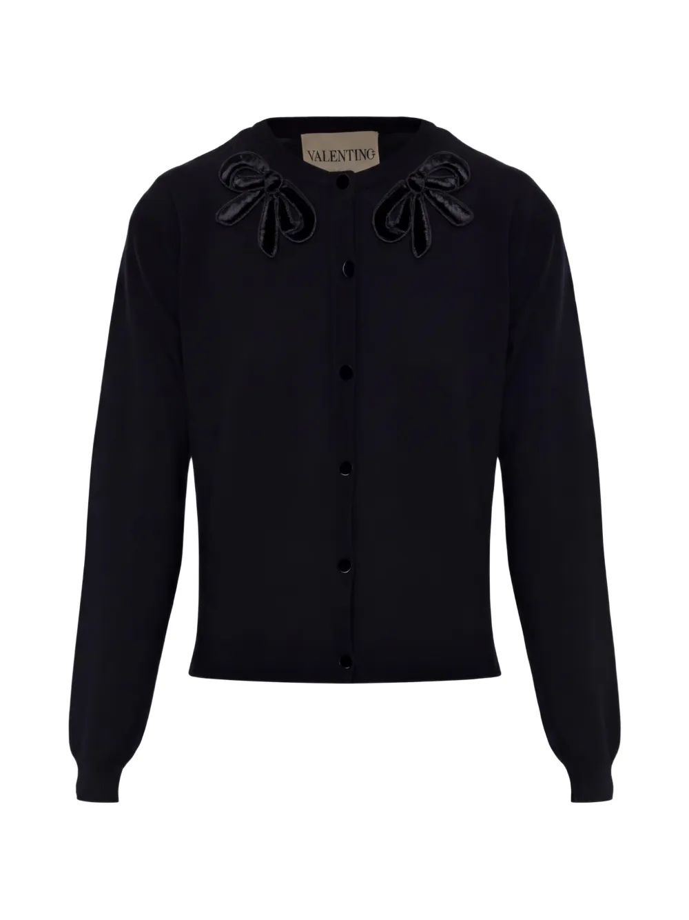 Valentino Garavani bow-embellished button-up cardigan - Schwarz