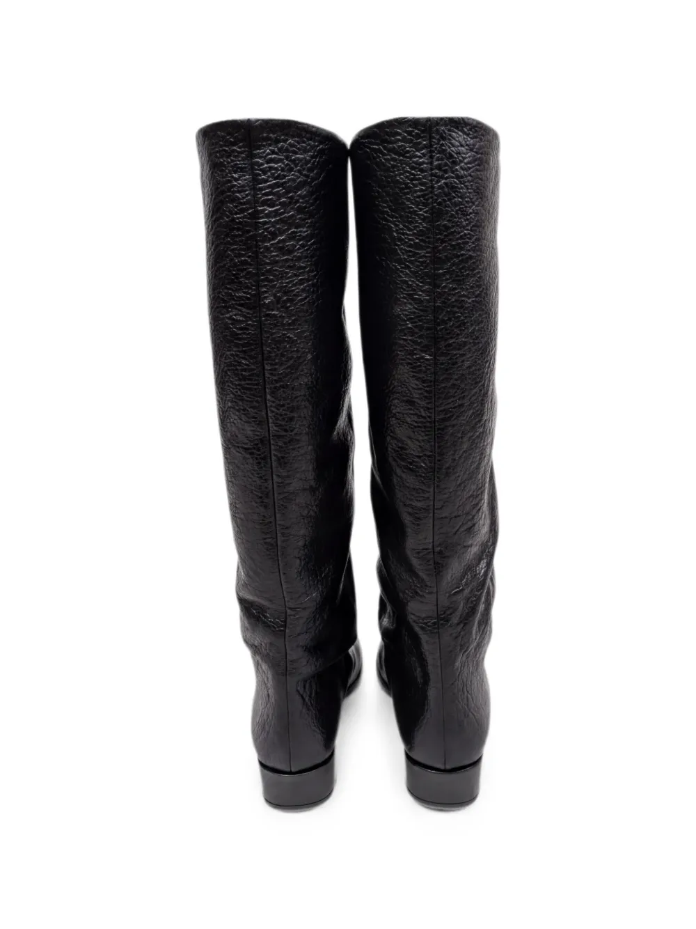 P.A.R.O.S.H. grainy-effect slouch boots Zwart