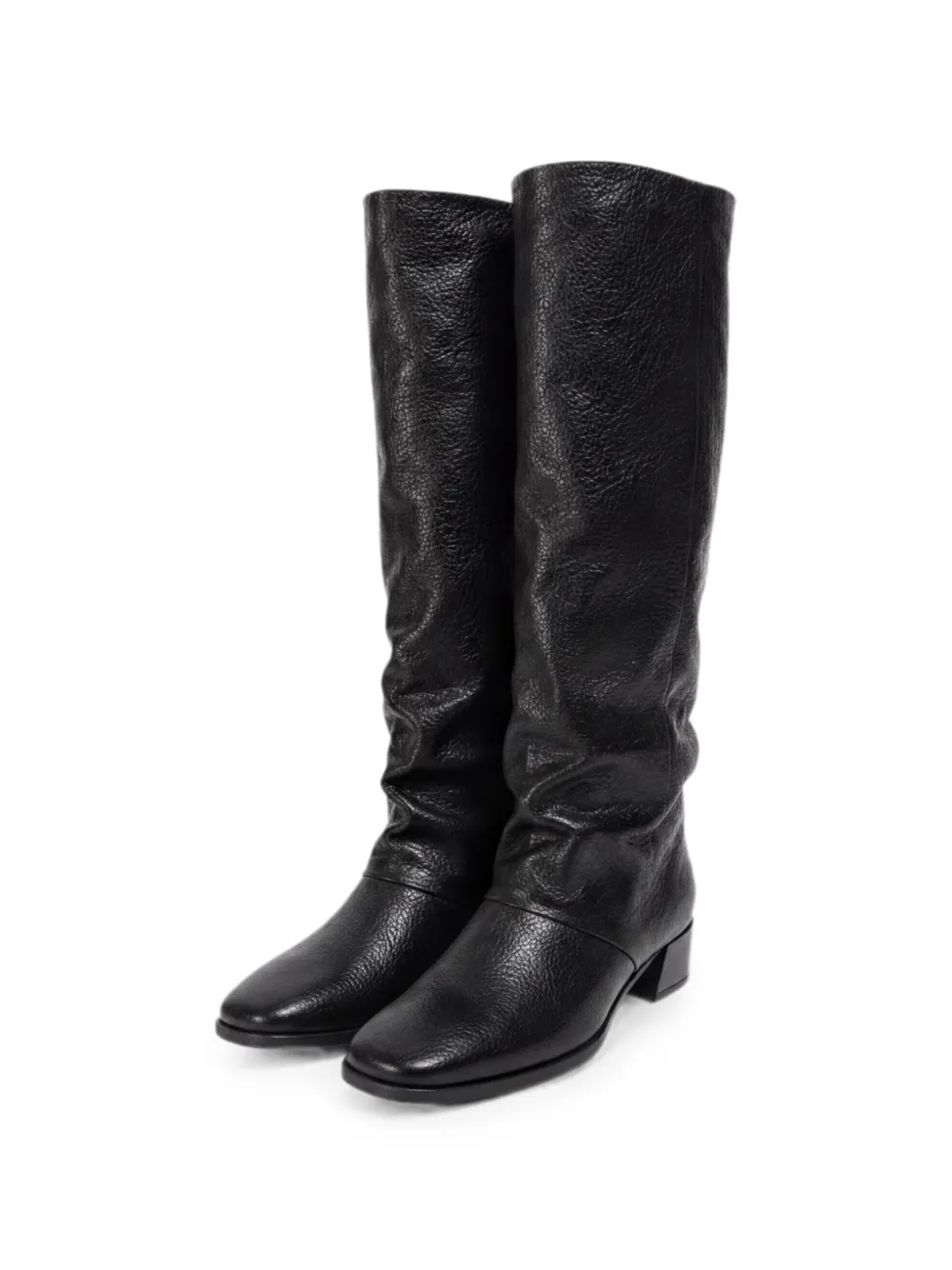P.A.R.O.S.H. grainy-effect slouch boots Zwart
