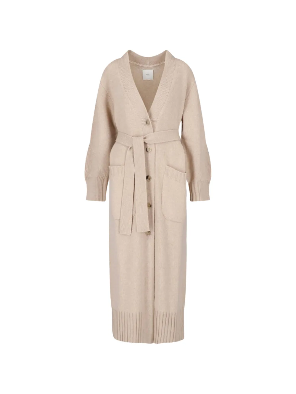 Malo belted button-up cardi-coat - Toni neutri