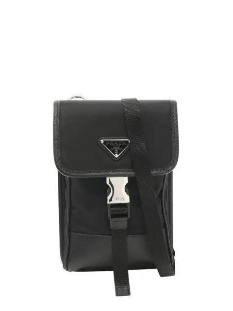 Prada Pre-Owned 2013-2026 Saffiano Trimmed Re Nylon Phone Case crossbody bag