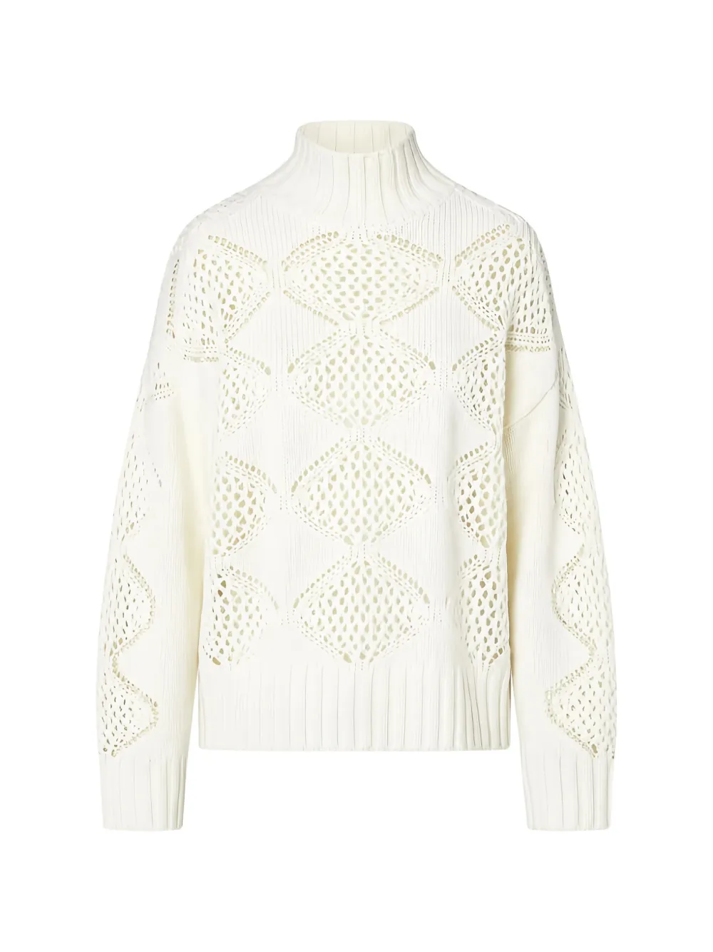 LIU JO turtleneck with beads and openwork - Toni neutri