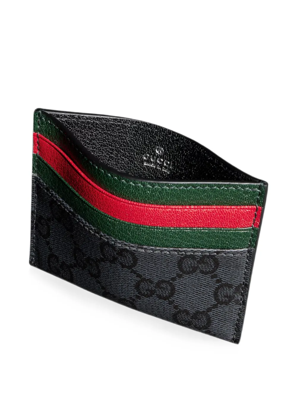 Gucci Pasjeshouder met Web-kaartsleuven Zwart