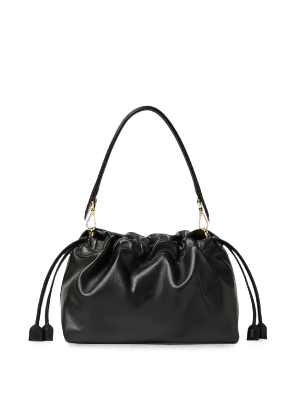 FENDI Baguette Leather Shoulder Bag in Black, view 2