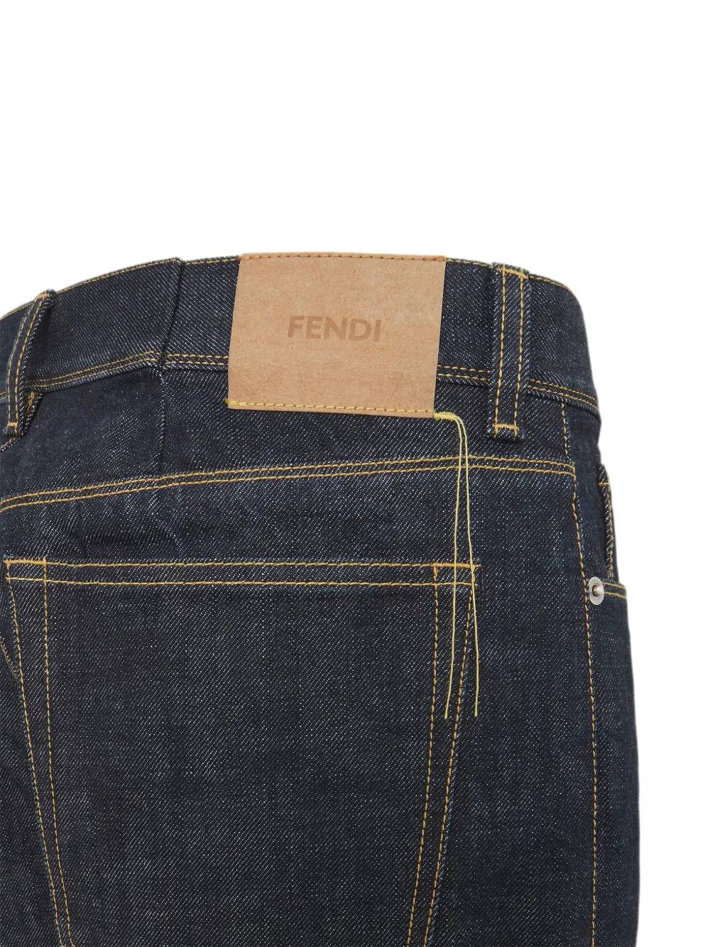FENDI Jeans met contrasterende stiksels Blauw