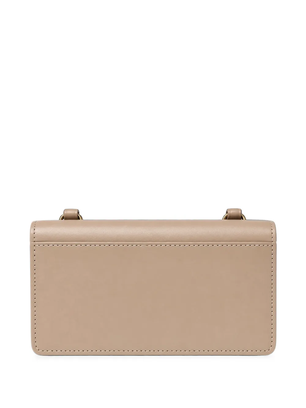 FENDI Peekaboo leren portemonnee met ketting Beige