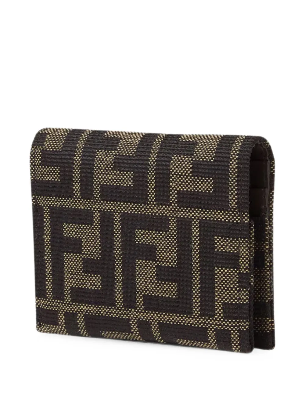FENDI Visitekaartjeshouder met FF-jacquard Bruin