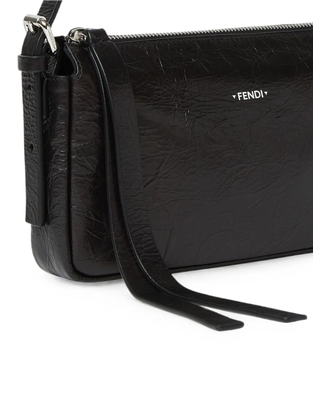 FENDI Zip Top kleine schoudertas Zwart