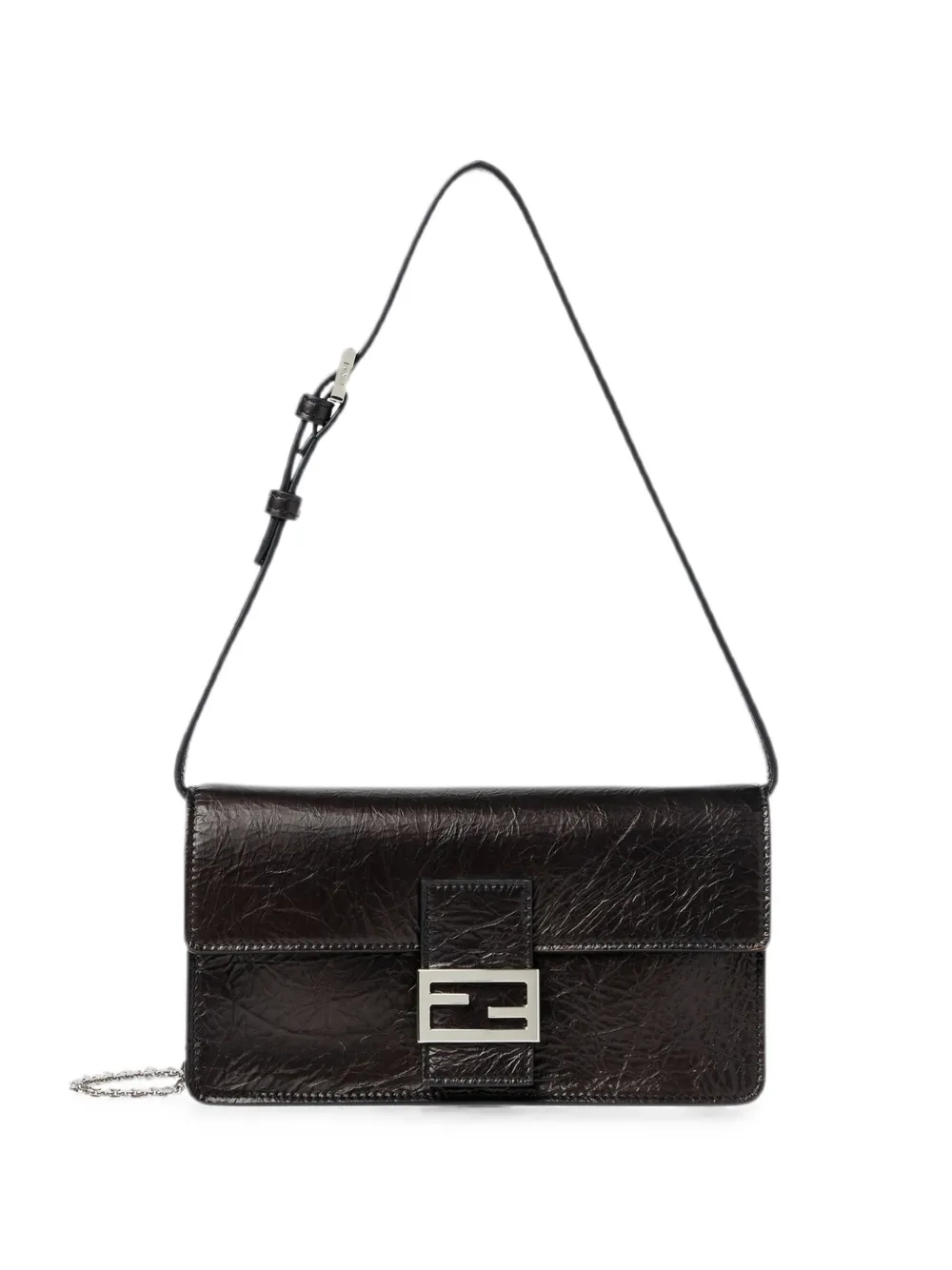 FENDI Tuve Portemonnaie mit Logo-Schild - Schwarz