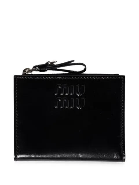 Miu Miu small logo-embossed leather wallet