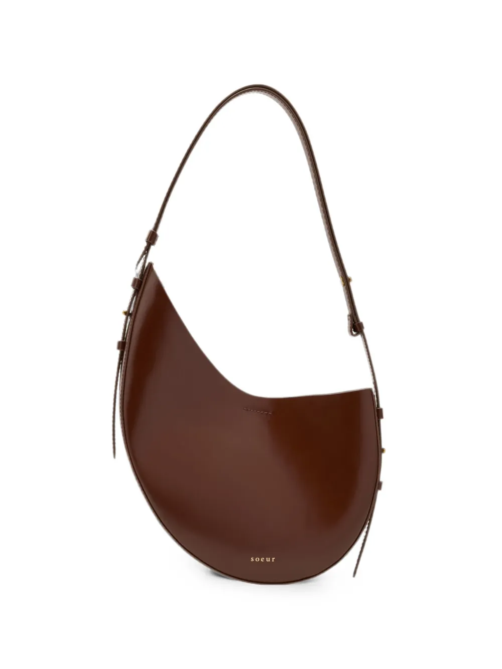 Soeur asymmetric-cut leather shoulder bag