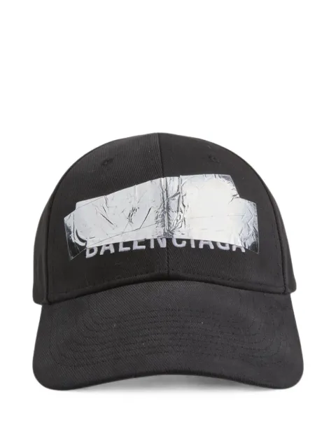 Balenciaga logo-print tape-detail baseball cap