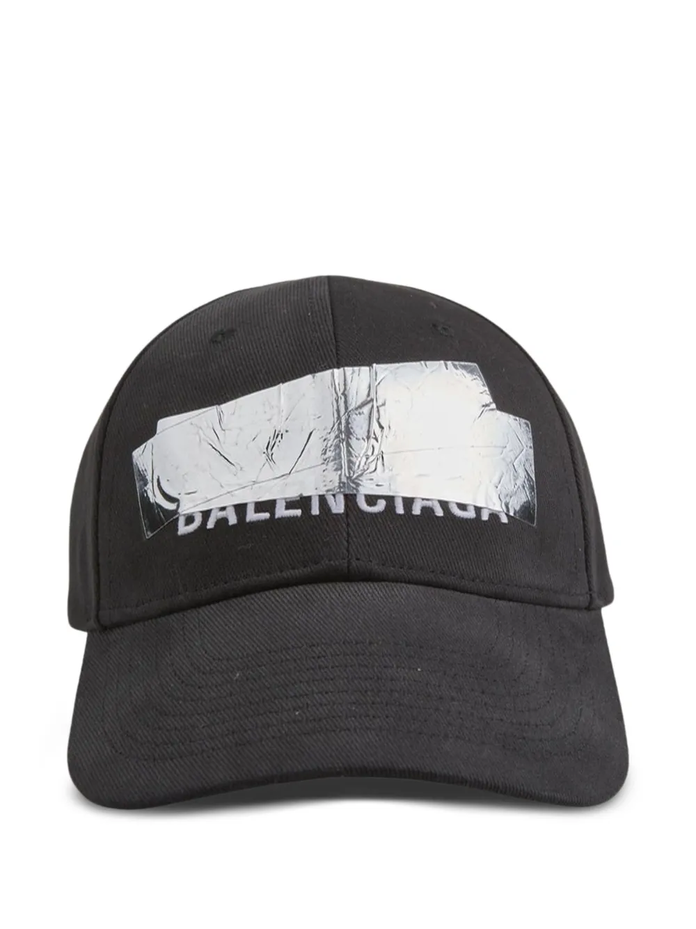 Balenciaga logo-print tape-detail baseball cap