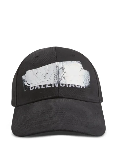 Balenciaga logo-print tape-detail baseball cap