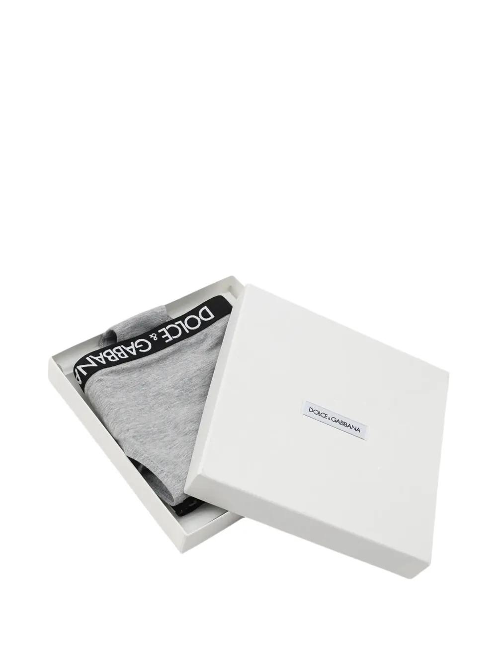 Dolce & Gabbana Kids Tweedelig ondergoedset met logoband Grijs