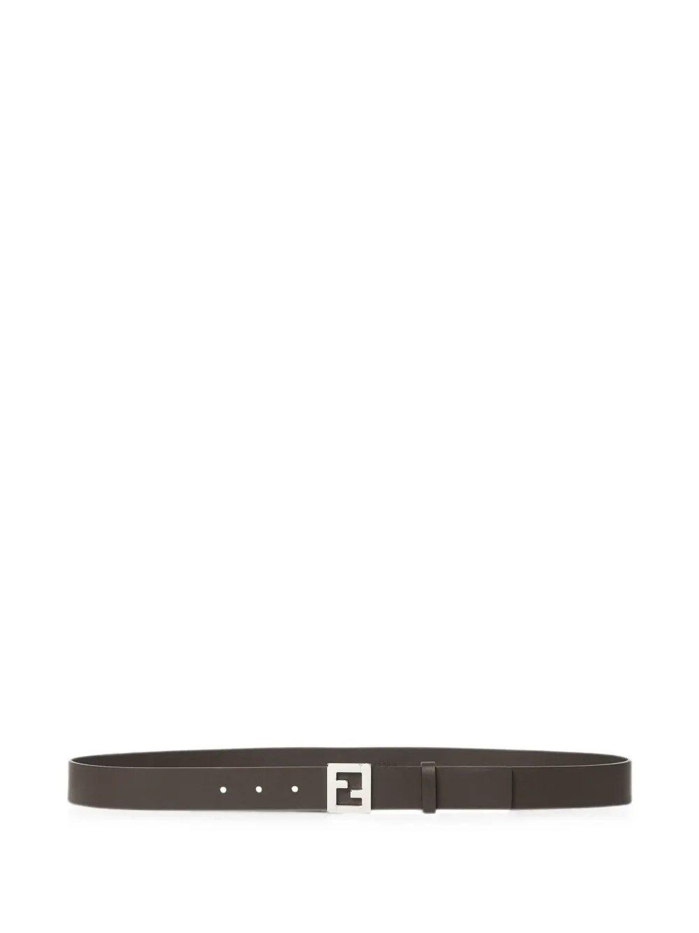 FENDI FF 다크 브라운 레더 벨트 30mm | 브라운 | Image 1